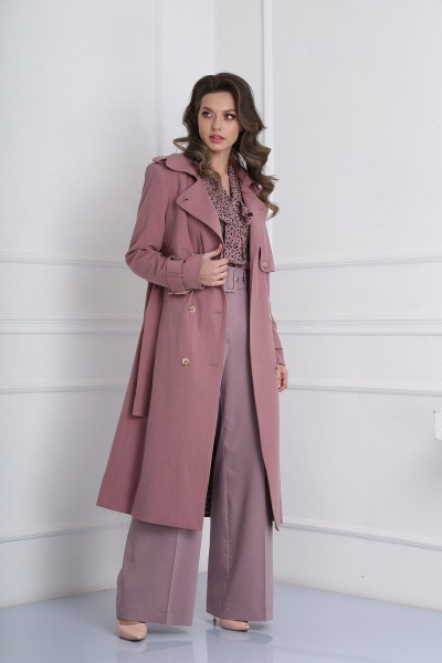 Плащ SandyNa 13926 сирень - фото 8