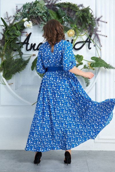Платье, пояс Anastasia 573А василек - фото 4