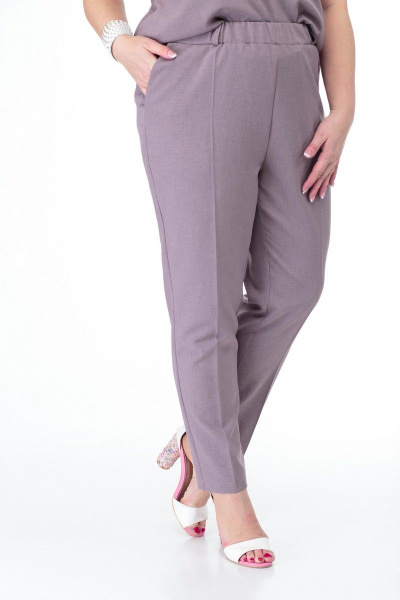 Комплект блуза, брюки и платье-рубашка из шифона Anelli 858 голубые_тона - фото 10