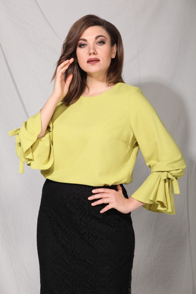 Блуза La Prima 0479 салат - фото 2