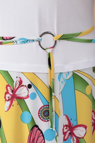 Полуприлегающие летние платье в стиле двойки из трикотажа Линия Л Б-1226 бабочки - фото 2