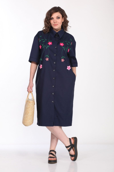 Платье ELLETTO old 1836 синий - фото 6