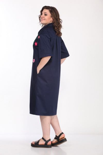 Платье ELLETTO old 1836 синий - фото 5