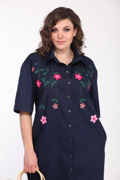 Платье ELLETTO old 1836 синий - фото 3