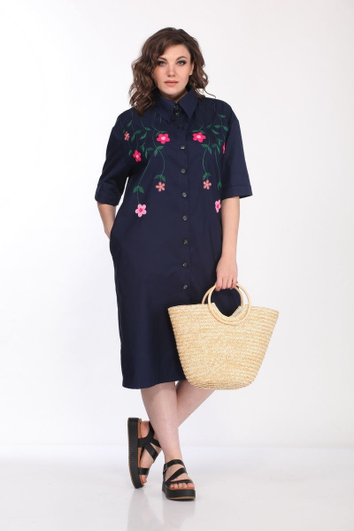 Платье ELLETTO old 1836 синий - фото 2