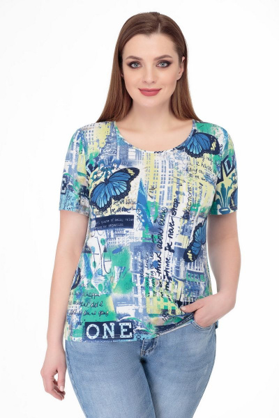 Блуза БелЭкспози 1211 голубой - фото 1