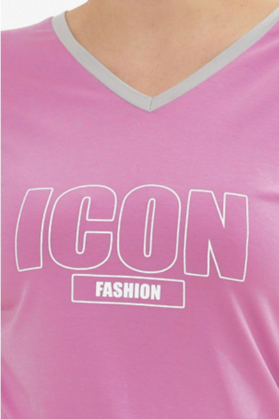 Блуза, брюки, жакет Lissana 4273 серый+розовая_бегония - фото 7