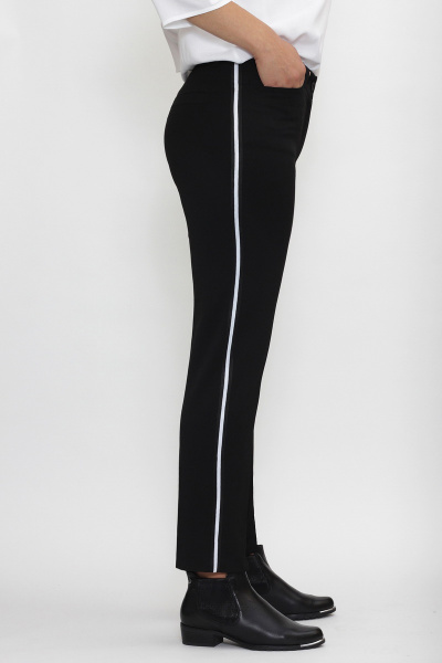 Брюки узкие 7/8 классические с карманами Mirolia 385Z чёрный - фото 3