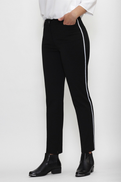 Брюки узкие 7/8 классические с карманами Mirolia 385Z чёрный - фото 2