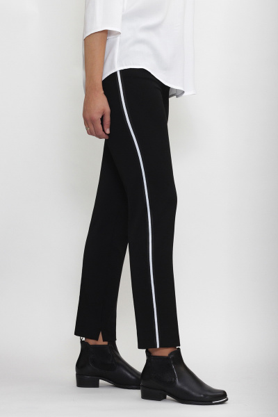 Брюки узкие 7/8 классические с карманами Mirolia 385Z чёрный - фото 1