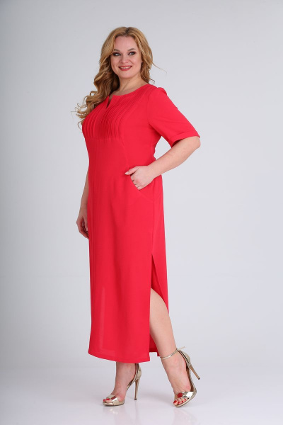 Платье Диомант 1657 красный - фото 2