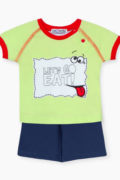 Майка, шорты Bell Bimbo 210515 салат/т.синий - фото 1