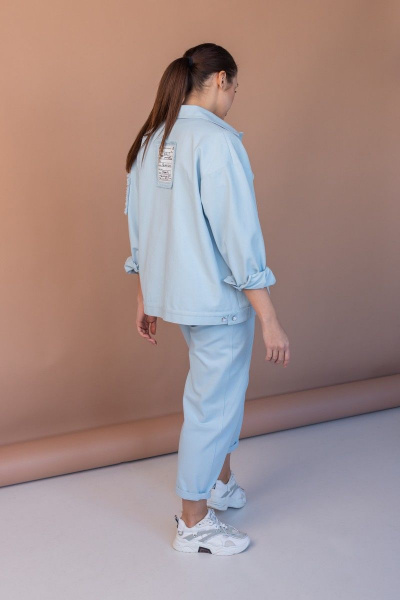 Блуза, брюки, бомбер Angelina 649 голубой - фото 3