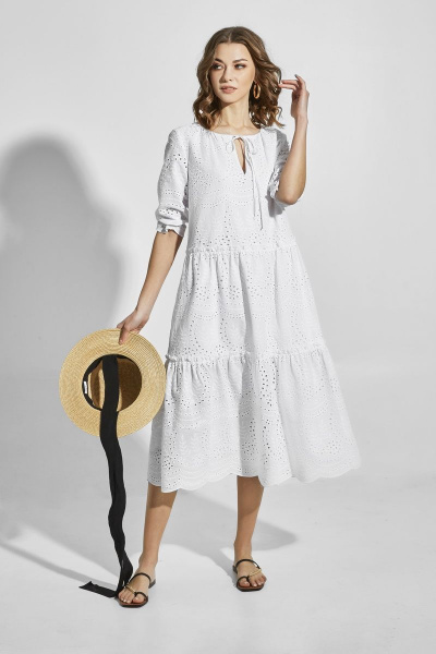 Платье ELLETTO 1824 белый - фото 2