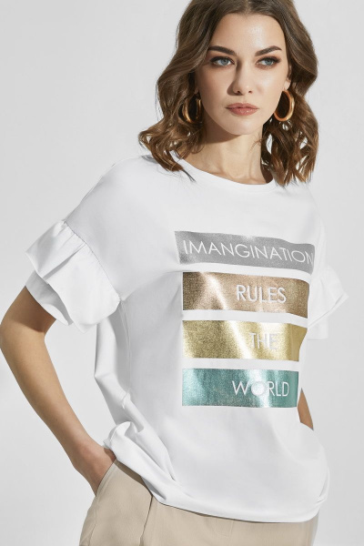 Блуза ELLETTO 3475 белый - фото 4