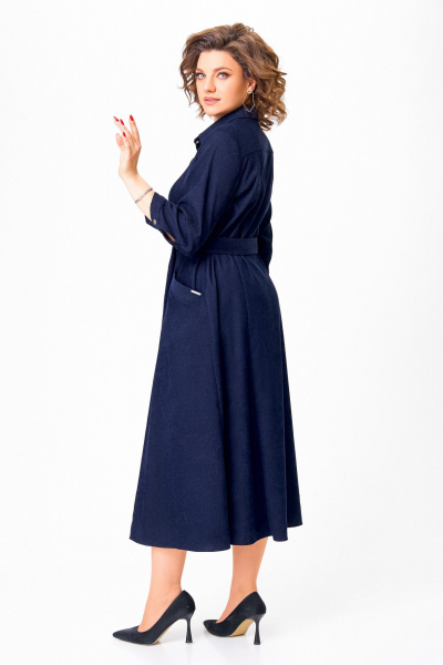 Платье Swallow 828 темно-синий - фото 7