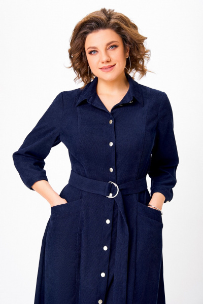 Платье Swallow 828 темно-синий - фото 5