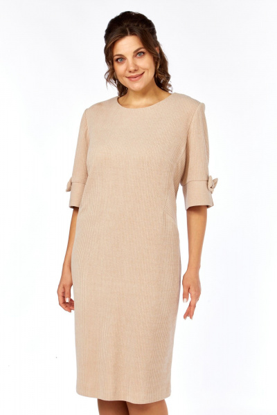 Платье Элль-стиль 2406 бежевый - фото 4