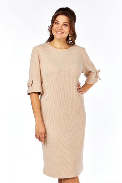 Платье Элль-стиль 2406 бежевый - фото 3