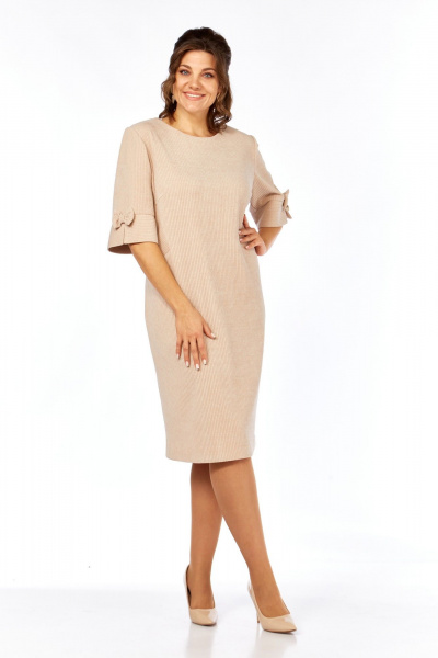 Платье Элль-стиль 2406 бежевый - фото 2