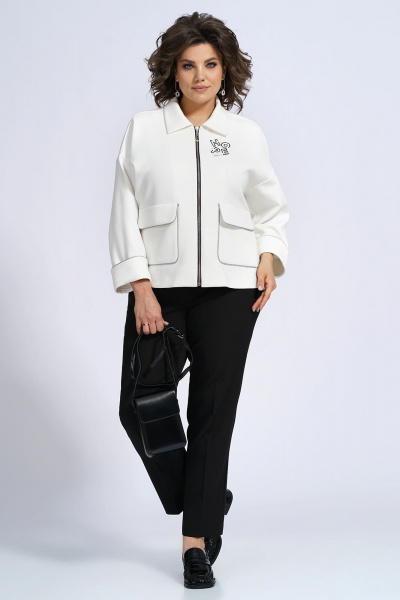 Брюки, жакет Alani Collection 2144.1  бело-черный - фото 1