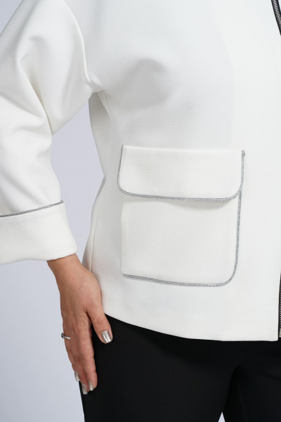 Брюки, жакет Alani Collection 2144.1  бело-черный - фото 5