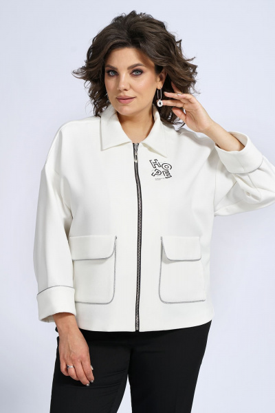 Брюки, жакет Alani Collection 2144.1  бело-черный - фото 3