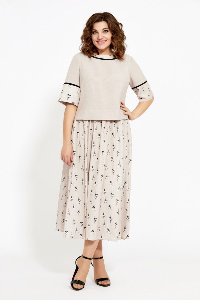 Блуза, юбка Mubliz 546 бежевый - фото 1