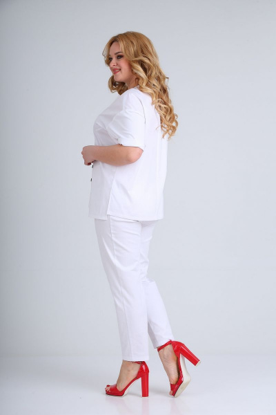 Блуза, брюки Диомант 1646 белый - фото 4