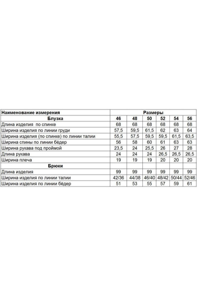 Блуза, брюки Диомант 1646 белый - фото 5