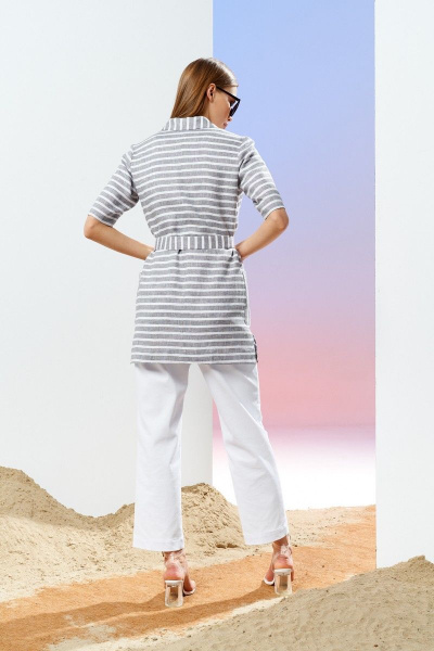 Жакет Prestige 4166/170 серо-белый - фото 4