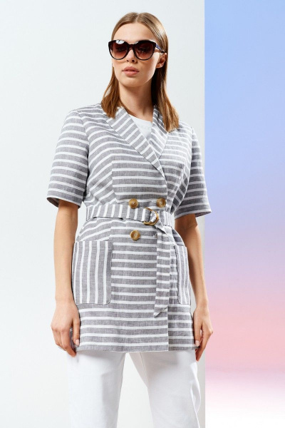 Жакет Prestige 4166/170 серо-белый - фото 1