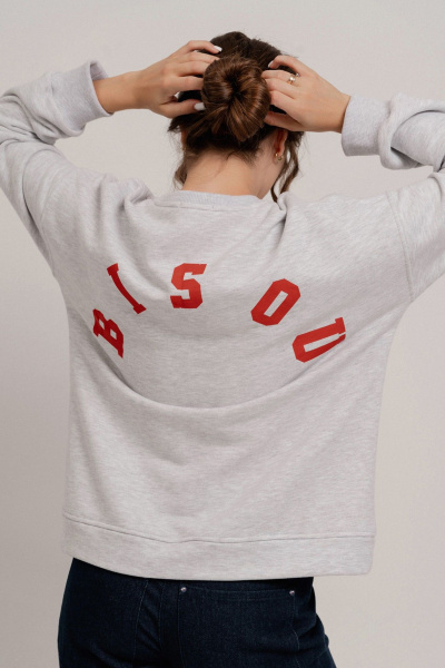 Джемпер JRSy 2623 меланж светло серый - фото 3