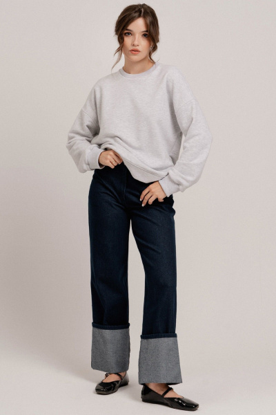 Джемпер JRSy 2623 меланж светло серый - фото 1