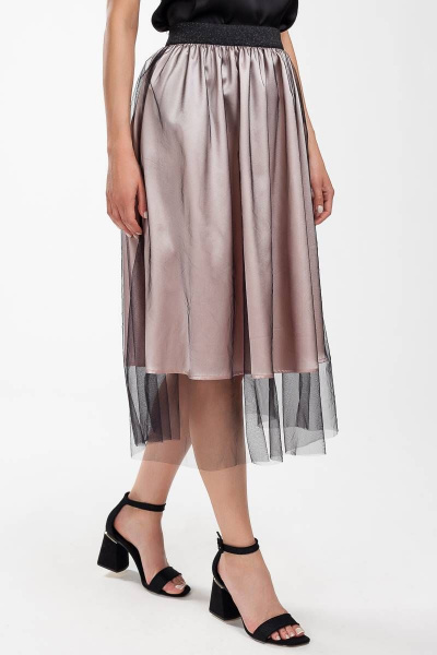 Юбка белая с сеткой и подкладкой, нарядная Femme & Devur 60022 1.3FN(170) - фото 4