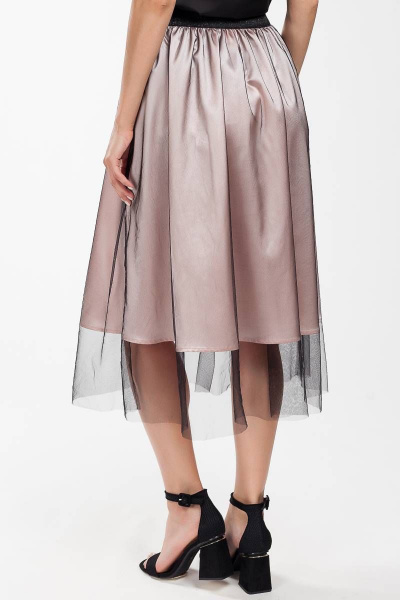 Юбка белая с сеткой и подкладкой, нарядная Femme & Devur 60022 1.3FN(170) - фото 3