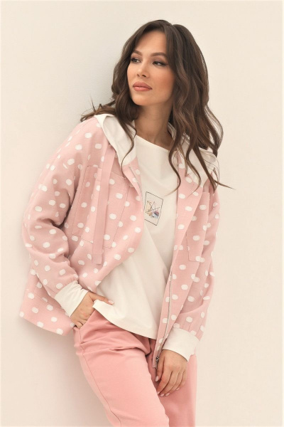 Блуза, брюки, бомбер Магия моды 1874 розовый - фото 3
