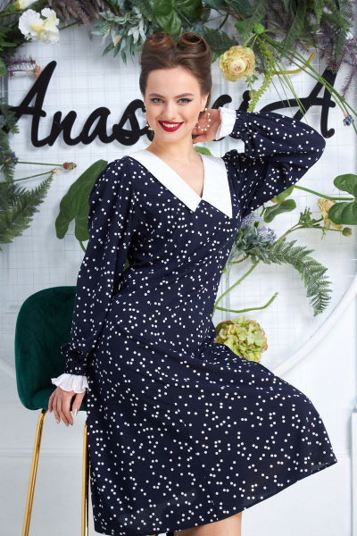 Платье Anastasia 565 т.синий - фото 9