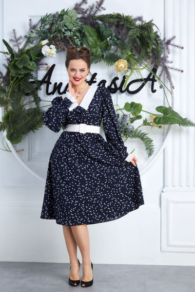 Платье Anastasia 565 т.синий - фото 7