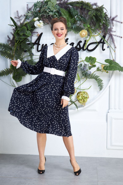 Платье Anastasia 565 т.синий - фото 6