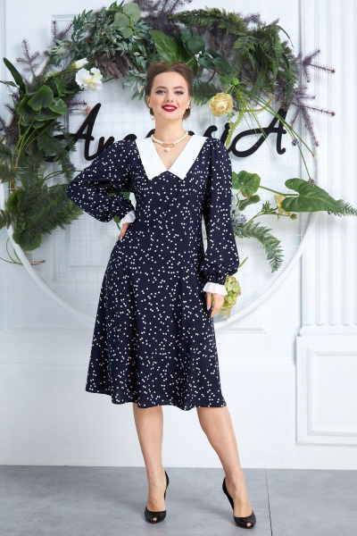 Платье Anastasia 565 т.синий - фото 4