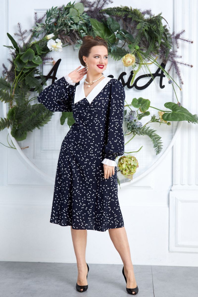 Платье Anastasia 565 т.синий - фото 2