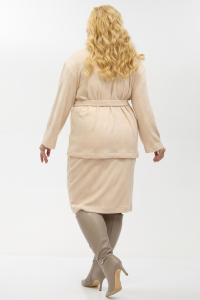 Жакет, юбка Your size 2263 бежевый - фото 8