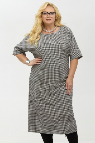 Платье Your size 2264 черно-белый - фото 6