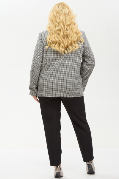 Жакет Your size 2265 черно-белый - фото 4