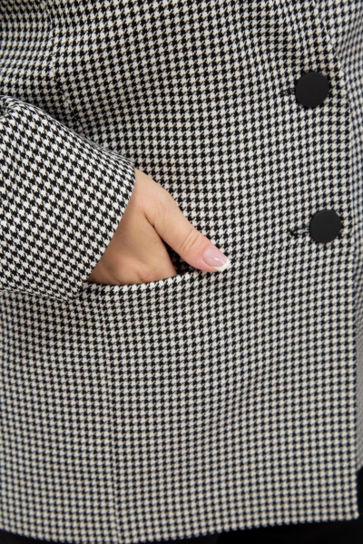 Жакет Your size 2265 черно-белый - фото 6