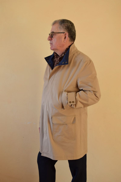 Легкий бежевый демисезонный плащ на молнии DOMINION 3433D 8C75-P49 176 беж - фото 4