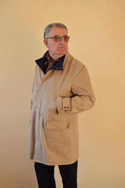 Легкий бежевый демисезонный плащ на молнии DOMINION 3433D 8C75-P49 176 беж - фото 3