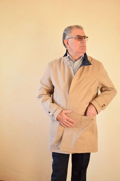 Легкий бежевый демисезонный плащ на молнии DOMINION 3433D 8C75-P49 176 беж - фото 2