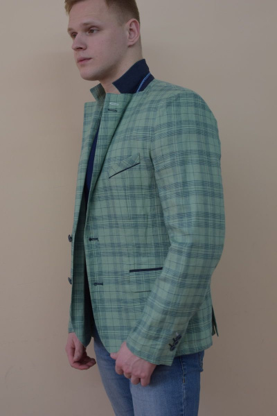 Пиджак из льна casual из льна с карманами и шлицами DOMINION 4391D 6C21-P49 182 зеленый - фото 2